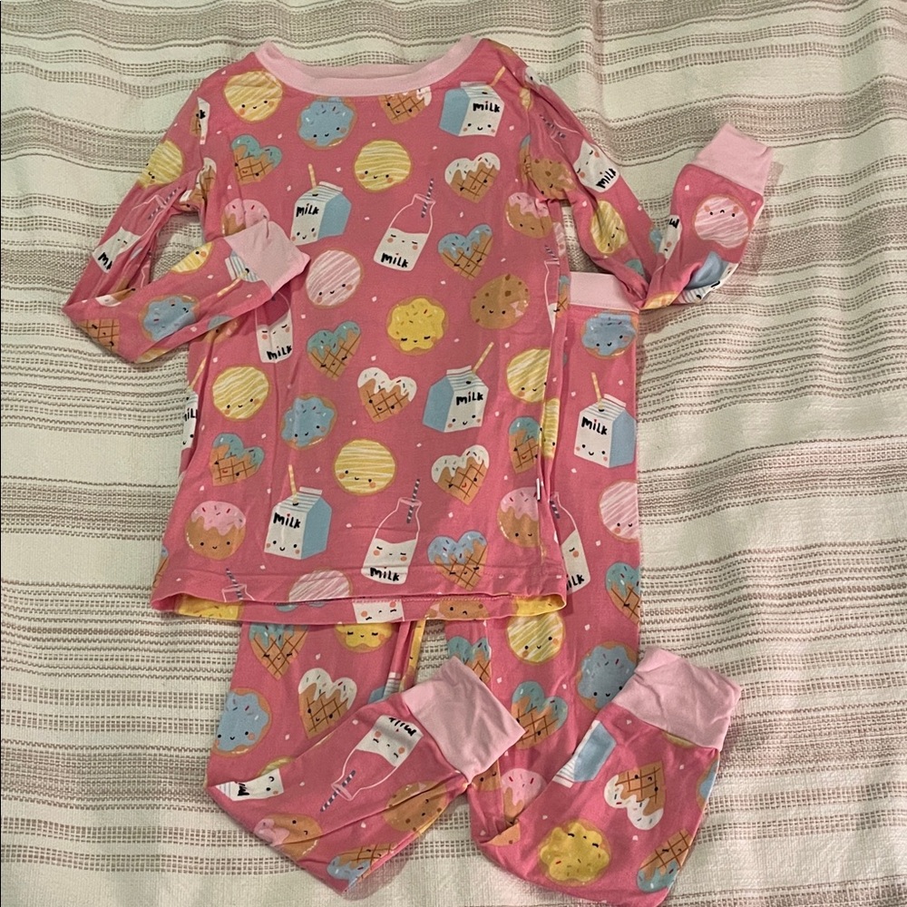 Little Sleepies Milk and Cookies Two Piece Pajamas